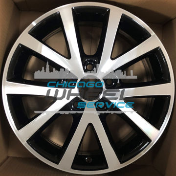 Picture of 16x6.5 Volkswagen Jetta Machined Black Replica Wheel 5C0601025BMFZZ