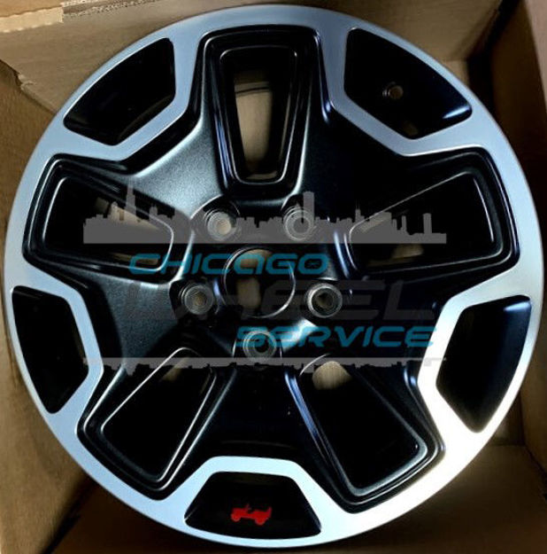 Picture of 17x7.5 Jeep Wrangler Black Polish Wheel Rim 1XA50RXFAA