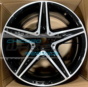 Picture of 18x8 Mercedes E300, E350, E400, E450 Machined Black Wheel Rim 21340118007X23