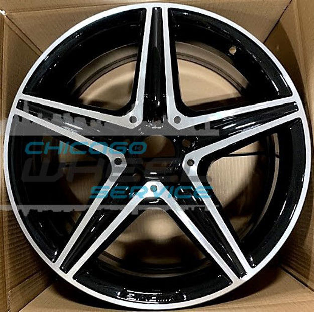 Picture of 18x8 Mercedes E300, E350, E400, E450 Machined Black Wheel Rim 21340118007X23