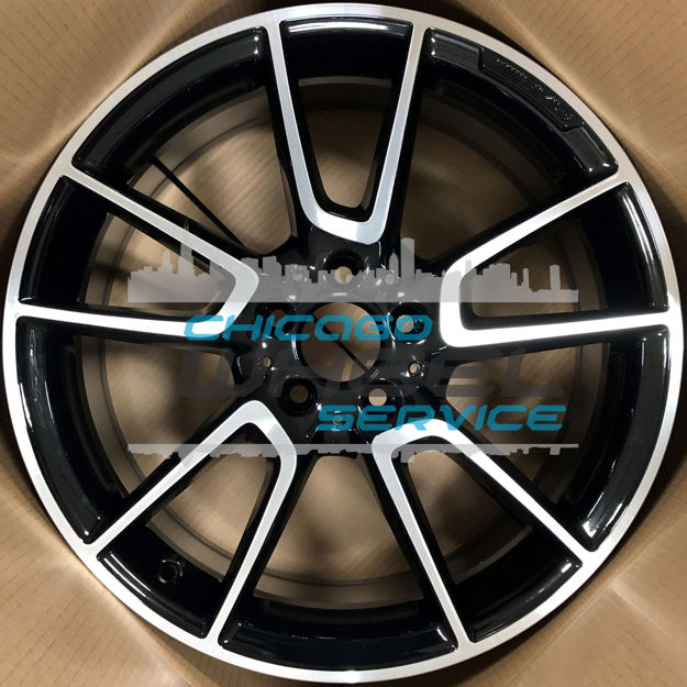 Picture of 19x7.5 Mercedes C43 2017 2018 2019, C450 2016 Machined Black Front Wheel 20540149007X23