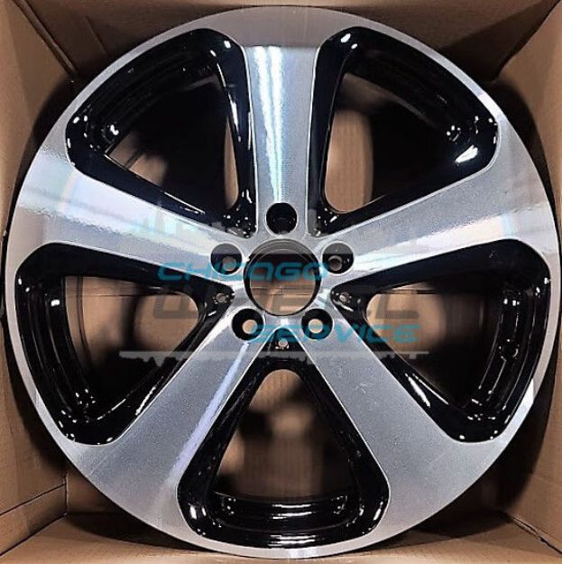 Picture of 19x8 Mercedes GLC300, GLC350e Machined Black Wheel Rim 25340110007X23
