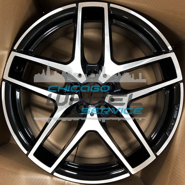 Picture of 19x8 Mercedes GLC300, GLC350e Machined Black Wheel Rim 25340118007X23