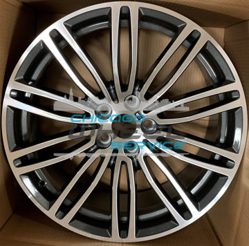 Picture of 19x9 BMW 530e, 530i, 540i, M550i Machined Glossy Charcoal Rear Wheel 36117855084