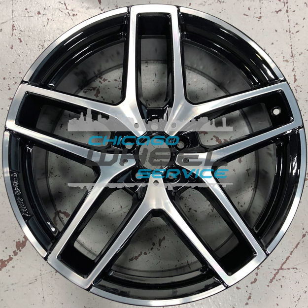Picture of 21x11 Mercedes GLE43, GLE450, ML63 Machined Black Rear Wheel 29240117007X23