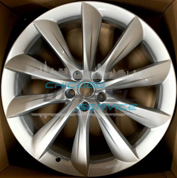 Picture of 22x10 Tesla Model X Silver Rear Wheel Rim 1027247XXC