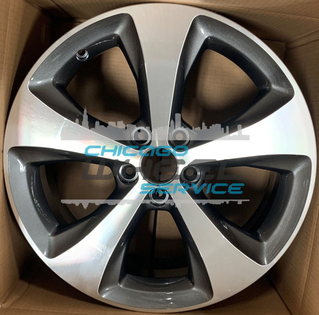 Picture of 18x7 Jeep Cherokee Machined Gloss Charcoal Wheel Rim 5XT122STAA