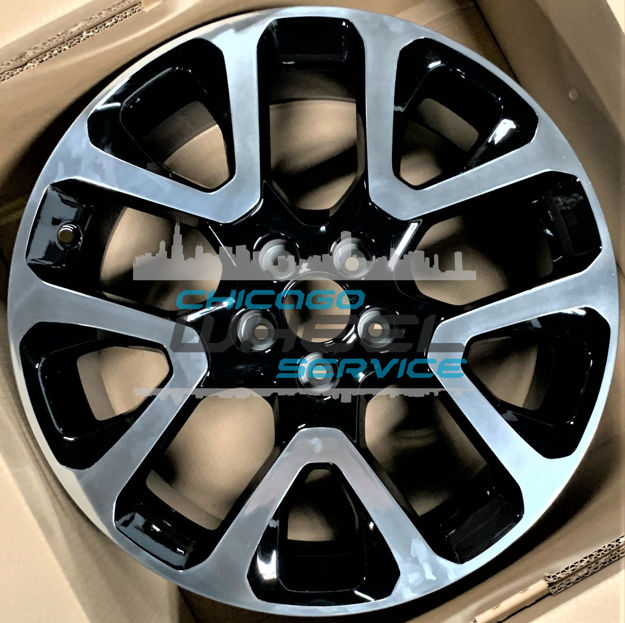 Picture of 19x7.5 Jeep Compass, Renegade Machined Black Wheel Rim 5VC291X8AA, 5VC29TRMAA
