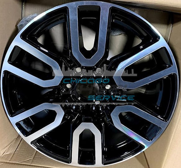 Picture of 20x9 Chevrolet Silverado 1500, GMC Sierra 1500 Machined Black OEM Wheel 23376228