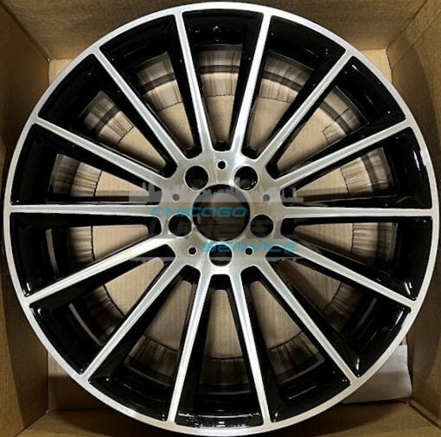 Picture of 20x8 Mercedes E400, E43, E450, E53 Black Machined Front Wheel 21340139007X23