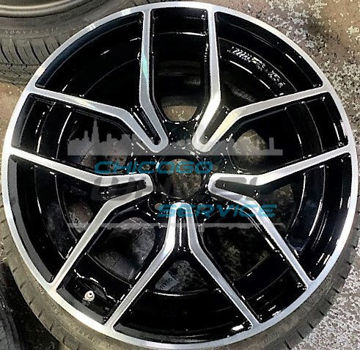 Picture of 19x8 Mercedes E350, E450 Machined Black Wheel Rim 21340165007X23