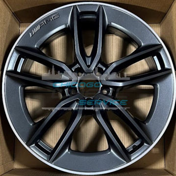 Picture of 20x8 Mercedes E53 Front Black with Machined Lip Wheel Rim 21340149007X71