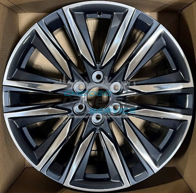 Picture of 22x9 Cadillac Escalade 2021 2022 2023 2024 Charcoal Polish Replica Wheel Rim 84460120, 23376239