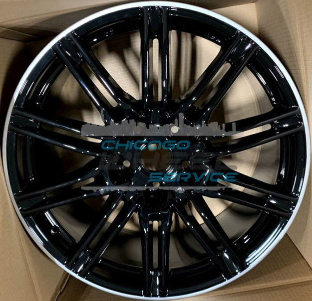 Picture of 21x10 Porsche Cayenne Black / Silver Lip & Black Barrel Wheel Rim 95836215200041