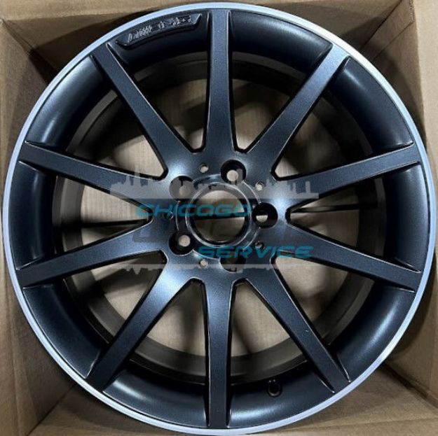 Picture of 18x9 Mercedes SLC43, SLK55 Black With Machined Lip Rear Wheel 1724013102