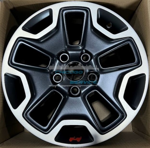 Picture of 17x7.5 Jeep Wrangler Machined Black Wheel Rim 1XA50RXFAA
