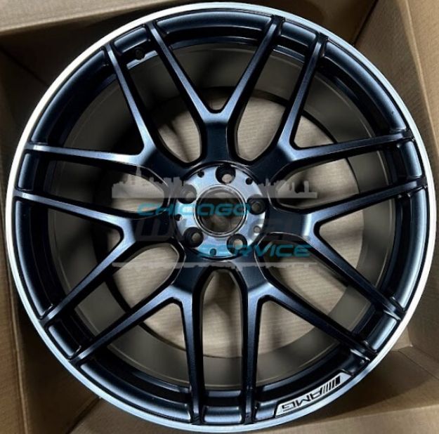 Picture of 22x10 Mercedes GLE53, GLE63s Front Black Flange Cut Wheel 16740144007X71