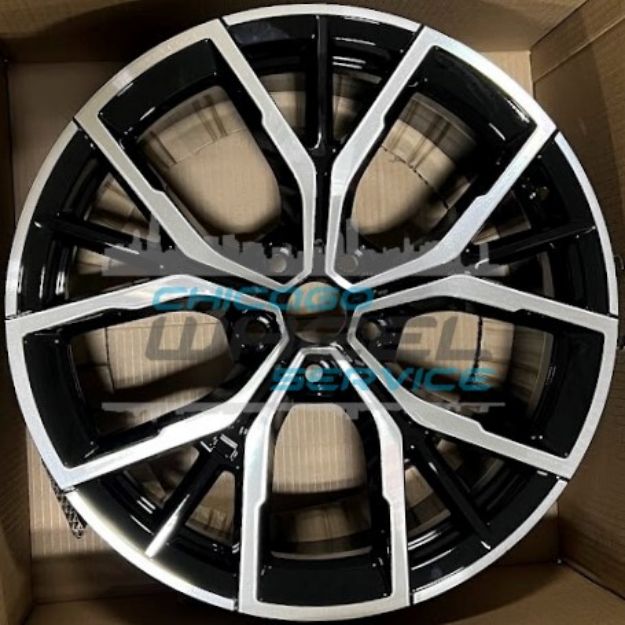Picture of 19x9 BMW 530e, 530i, 540i, M550i Machined Black Rear Wheel Rim 36118747235