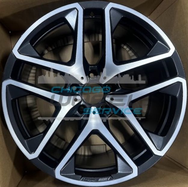 Picture of 21x10 Mercedes G63, GLC63 Machined Black Wheel Rim 46340119007X35