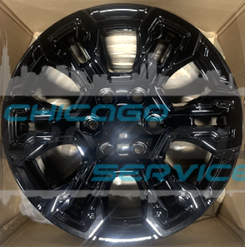 Picture of 18x8.5 Chevrolet Silverado 1500 Painted Black Replica Wheel Rim 85117546, 84775277