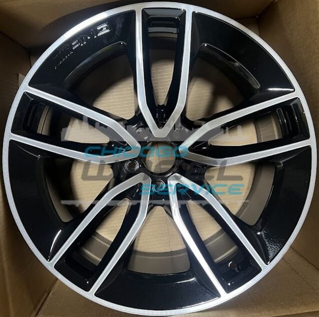 Picture of 20x9 Mercedes CLS53 Black Machined Rear Wheel Rim 25740122007X23